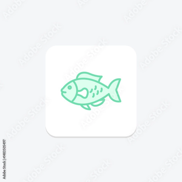 Fototapeta Parrotfish, vector, pixel perfect, illustrator file