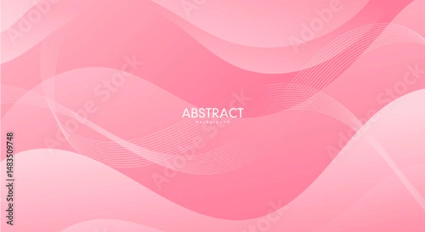 Obraz Abstract pink background with waves
