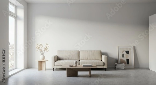 Fototapeta Minimalist Living Room Interior Design