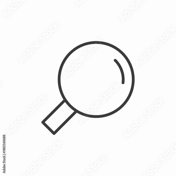 Fototapeta basic magnifying glass icon sign vector