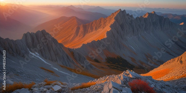 Obraz sunrise over the mountains