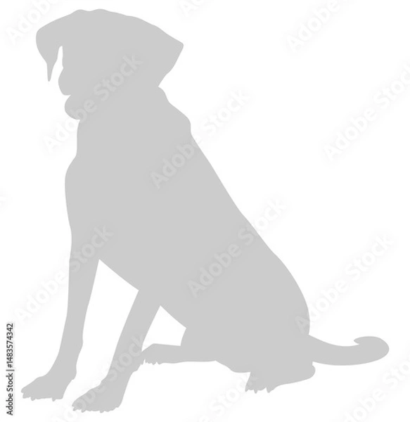 Fototapeta Dog Silhouette, can use for Logo, Art Illustration, Apps, Pictogram, Website, or Graphic Design Element. Format PNG
