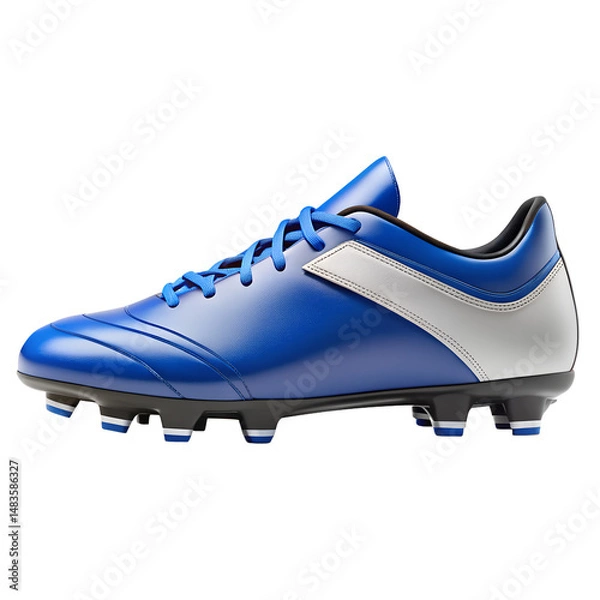 Fototapeta Soccer Cleats Side View On Transparent Background