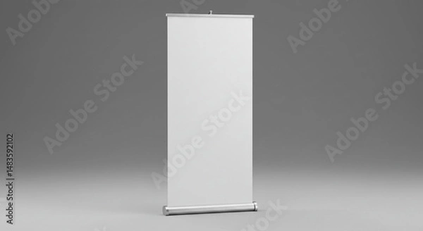 Obraz Blank Retractable Banner Stand Trade Show Display Advertising Roll Up