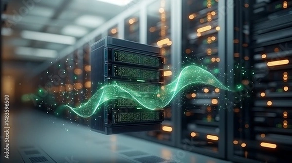 Fototapeta Server data center technology