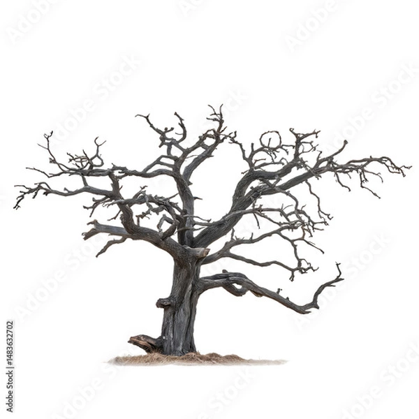 Obraz Dead tree isolated on transparent background