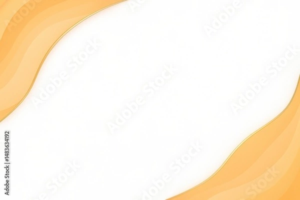 Fototapeta Orange pastel wave with smooth gradient