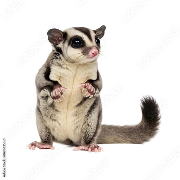 Obraz Small Exotic Pet Sugar Glider Isolated On Transparent Background



