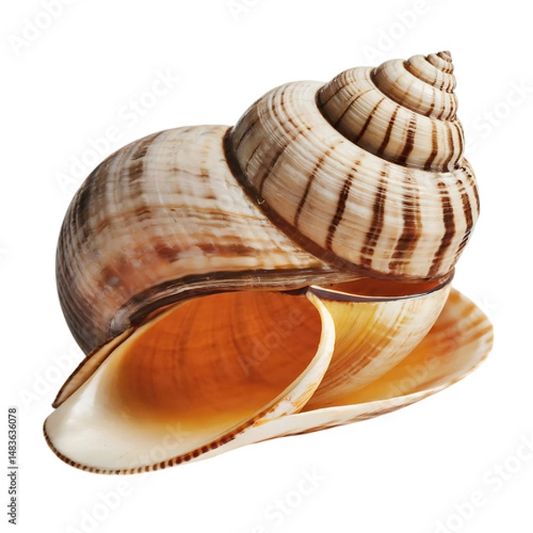 Obraz Snail shell isolated on transparent background