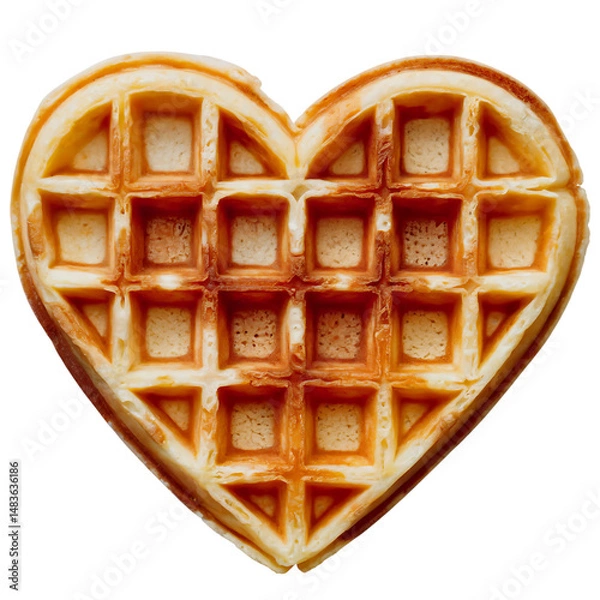 Obraz Waffle isolated on transparent background