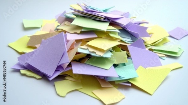 Obraz A pile of colorful paper scraps.