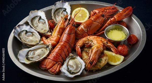 Fototapeta Rustic Cheese Fondue Feast