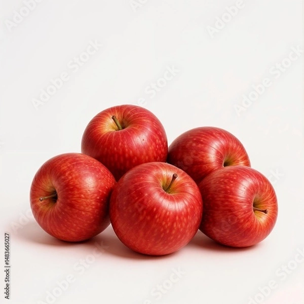 Fototapeta red apples on white background