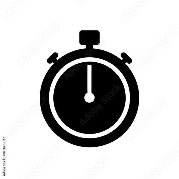 Fototapeta stopwatch timer icon on white background  
