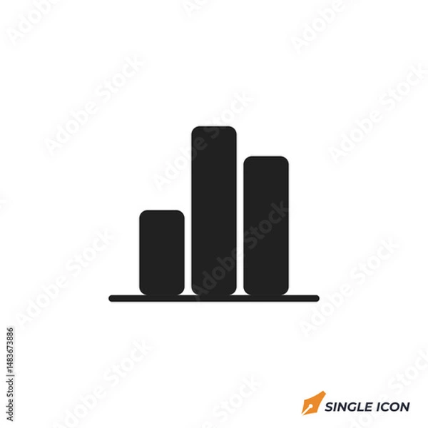 Fototapeta chart icon vector illustration. chart symbol isolated on white background