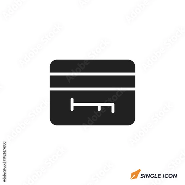 Fototapeta key card icon vector illustration. key card symbol isolated on white background