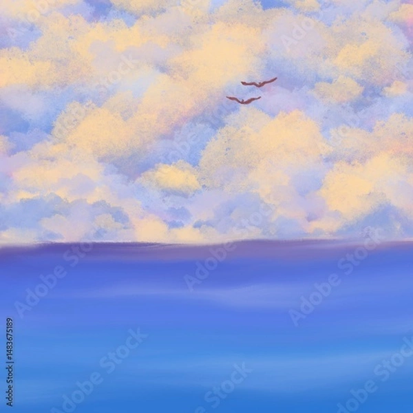 Obraz Clouds over the sea 