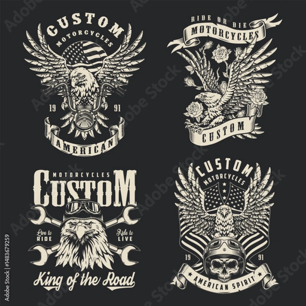 Obraz Custom motorcycle artwork featuring bold designs