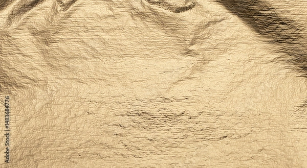 Obraz Golden and white gold foil texture with a glossy, pearlescent finish. Shiny, metallic surface with a