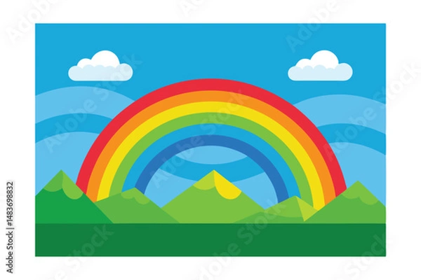 Obraz rainbow in the mountains