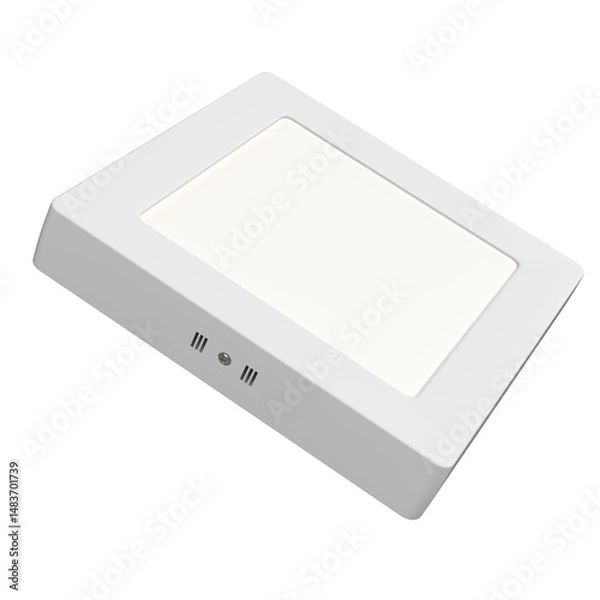 Fototapeta Square Surface Mounted LED Panel Light in 3D render with transparent background