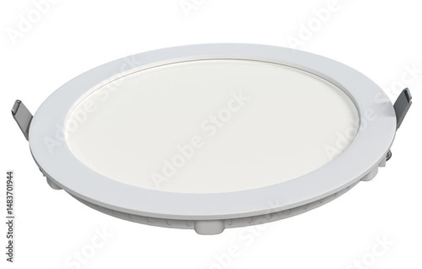 Fototapeta Slim Recessed LED Ceiling Light in 3D render with transparent background