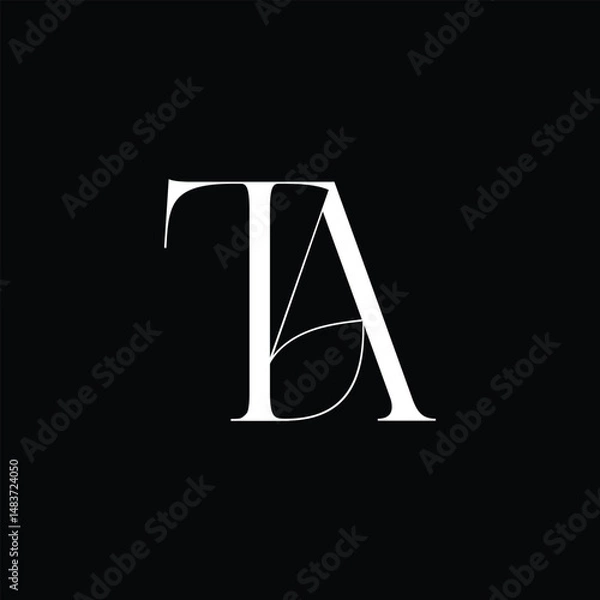Obraz Initial letter TA logo design