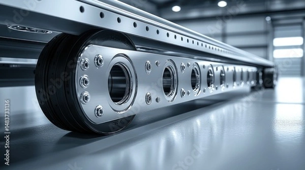 Obraz Industrial Conveyor System Close-up