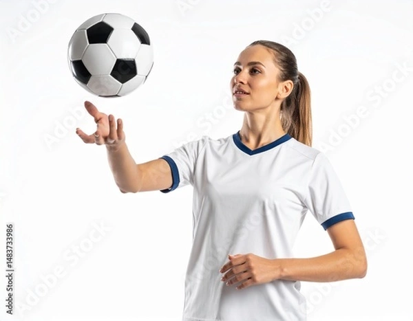 Fototapeta Giovanni donne giocano con il pallone da calciol