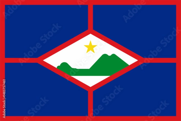 Obraz Flag of Sint Eustatius. Accurate proportion and official colors.