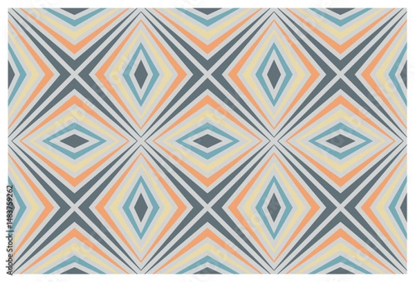 Fototapeta Decorative background seamless vector pattern. Architectural backdrop and textile surface pattern designs.