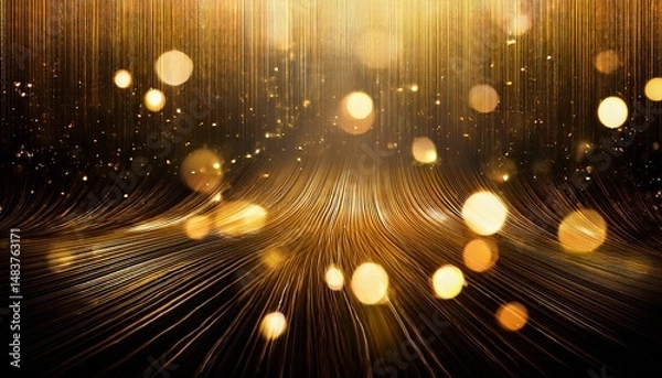 Obraz abstract gold glitter lights background