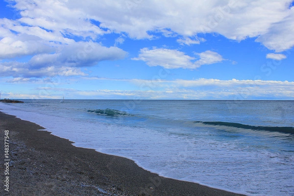 Fototapeta clouds on the sea