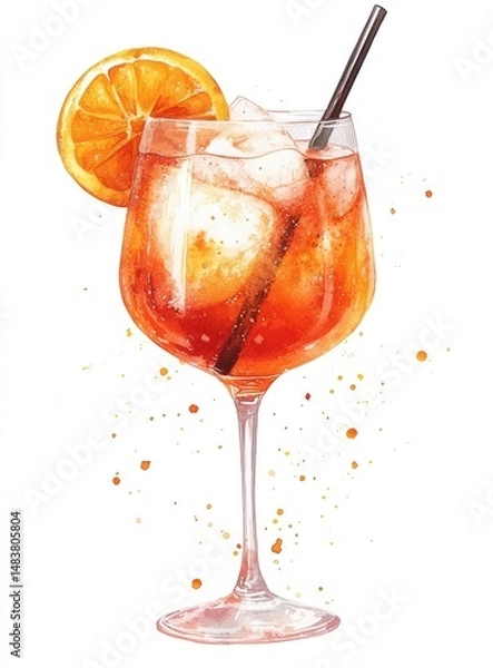 Fototapeta Refreshing Aperol Spritz Cocktail