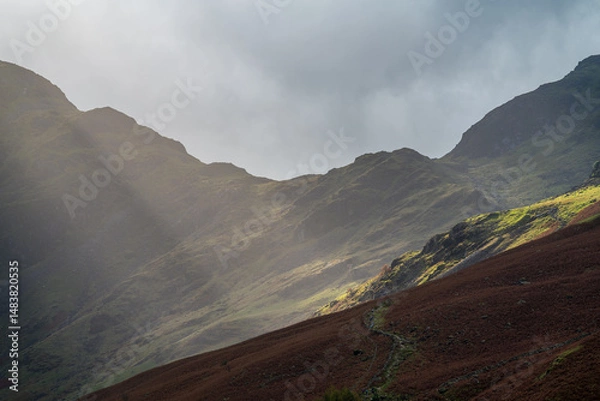 Fototapeta 
Haystacks hill trail near Buttermere lake in the Lake District. England
