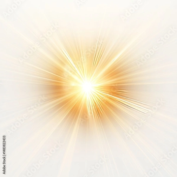 Fototapeta Overlays, overlay, light transition, effects sunlight, lens flare, light leaks. High-quality stock PNG image of sun rays light overlays yellow flare glow isolated on white backgrounds for design