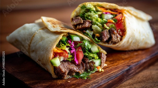 Obraz chicken wrap sandwich