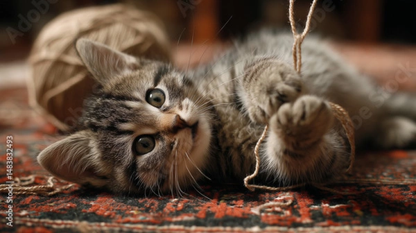 Obraz cat lying on the floor