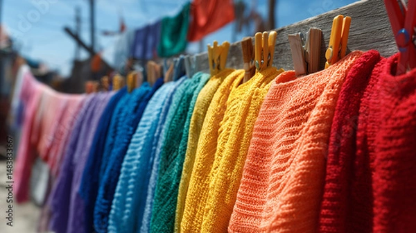 Obraz colorful t shirts