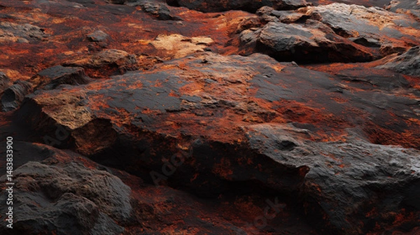 Obraz lava flow in hawaii
