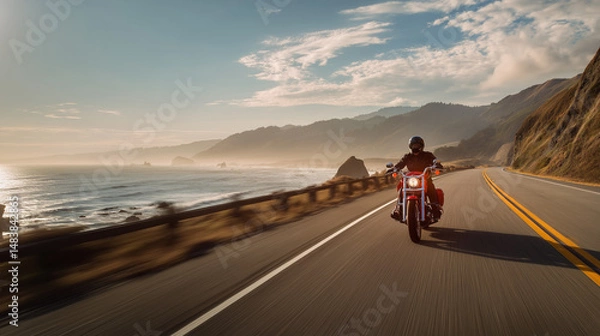 Obraz man riding a bike