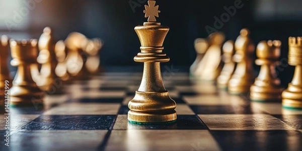 Obraz King chess pieces represent leadership and strategic planning while also symbolizing teamwork and a competitive spirit