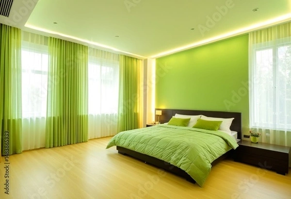 Fototapeta green bedroom ideas