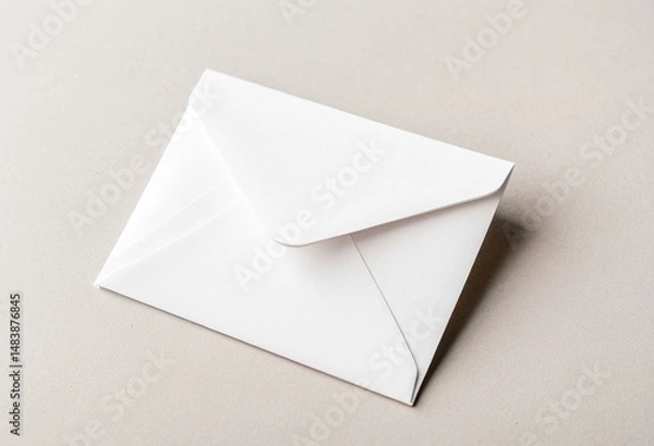 Obraz A white envelope on a gray surface.