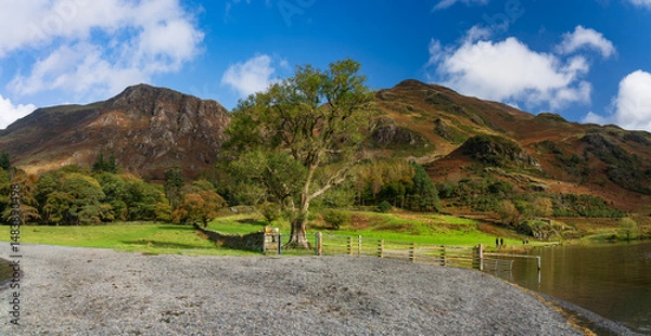 Fototapeta Buttermere lake shore in Lake District. England