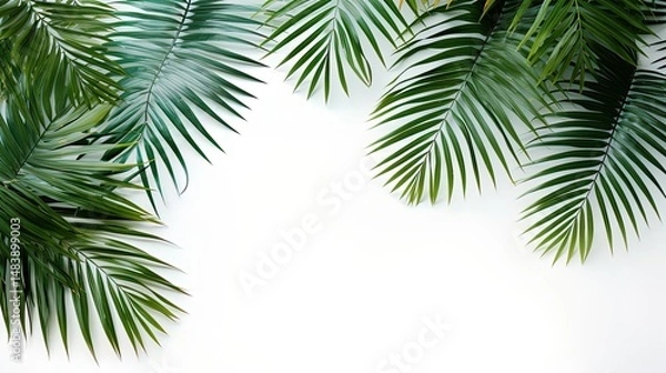 Fototapeta palm tree isolated on white background