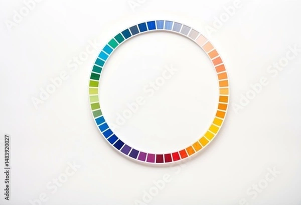 Obraz A circular color wheel hanging on a wall.
