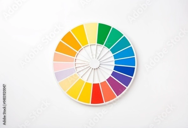 Obraz A circular color wheel hanging on a wall.