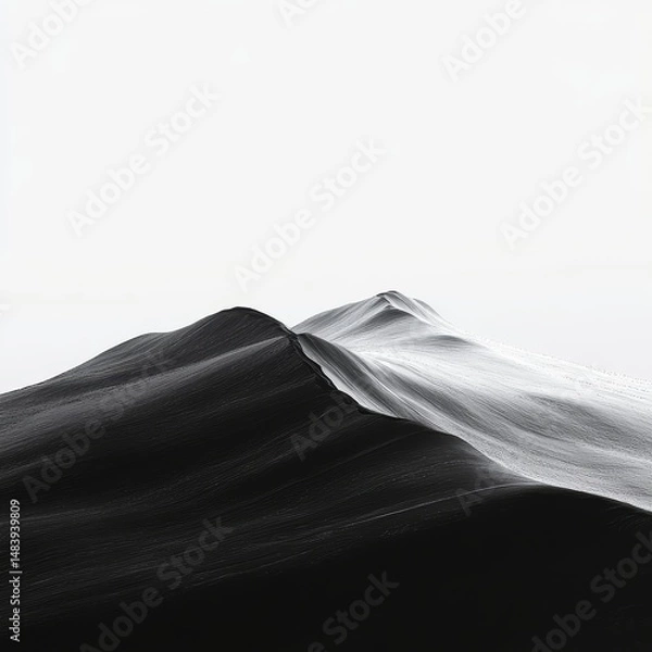 Obraz Isolated black snowdrift