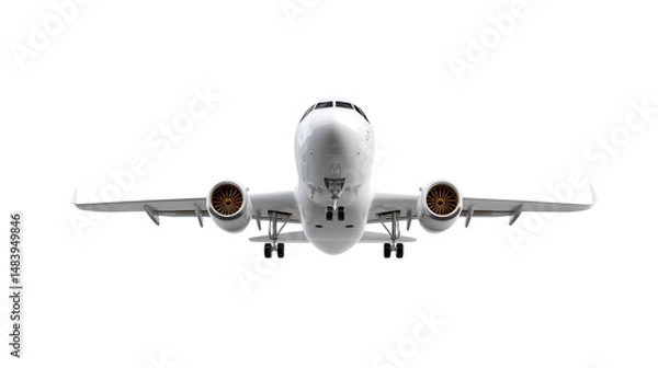 Obraz Airliner Ascent: A majestic passenger airplane soars gracefully, capturing the awe of aviation